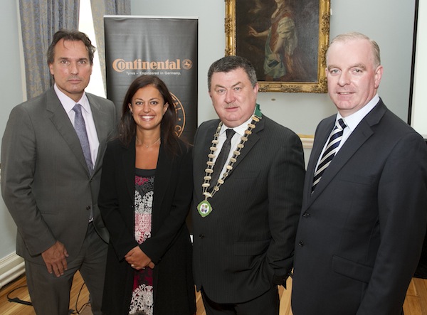 Pictured(l to r): Pim van der Jagt, Head of Research and Development at Ford of Europe; Dr. Natasha Merat, Associate Professor at the University of Leeds-based Institute for Transport Studies; Gerry Murphy, Chairman IMWA; and Tom Dennigan, Continental Tyres Ireland.